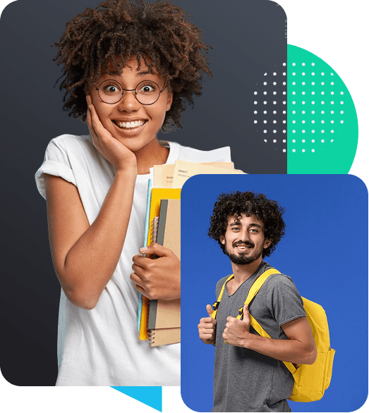 Étudiante Lambdy avec des livres